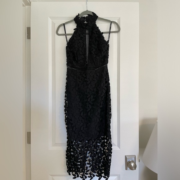 Bardot Gemma Halter Lace Sheath Dress - Picture 1 of 3